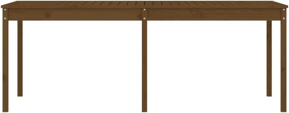 Sodo stalas, medaus rudas, 203,5x100x76cm, pušies masyvas