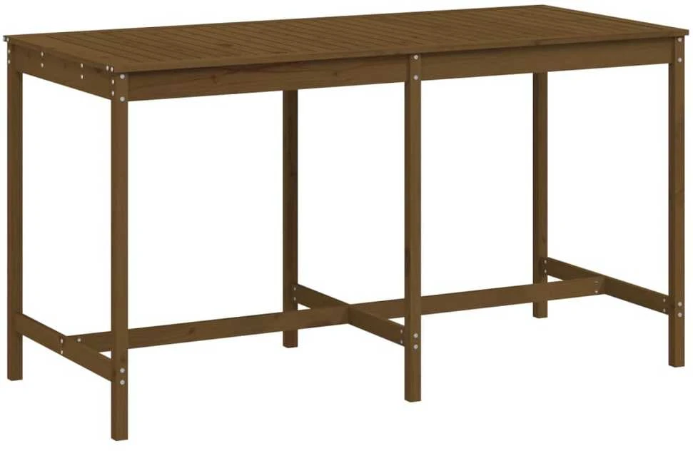 Sodo stalas, medaus rudas, 203,5x90x110cm, pušies masyvas