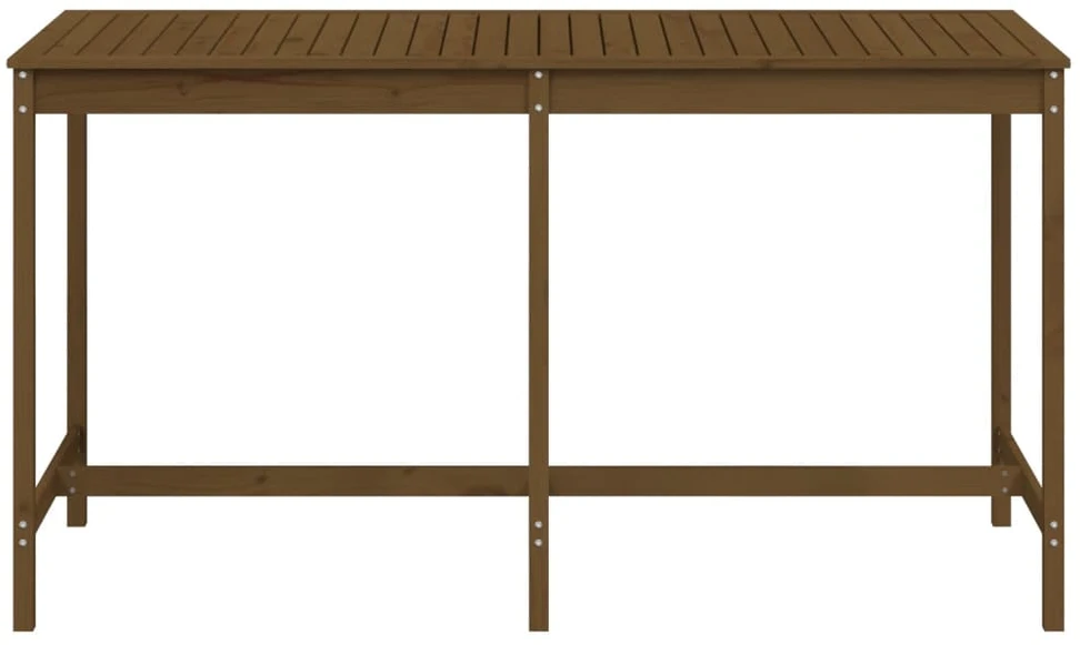 Sodo stalas, medaus rudas, 203,5x90x110cm, pušies masyvas