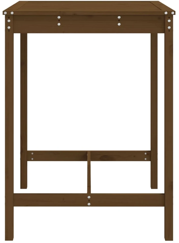 Sodo stalas, medaus rudas, 82,5x82,5x110cm, pušies masyvas