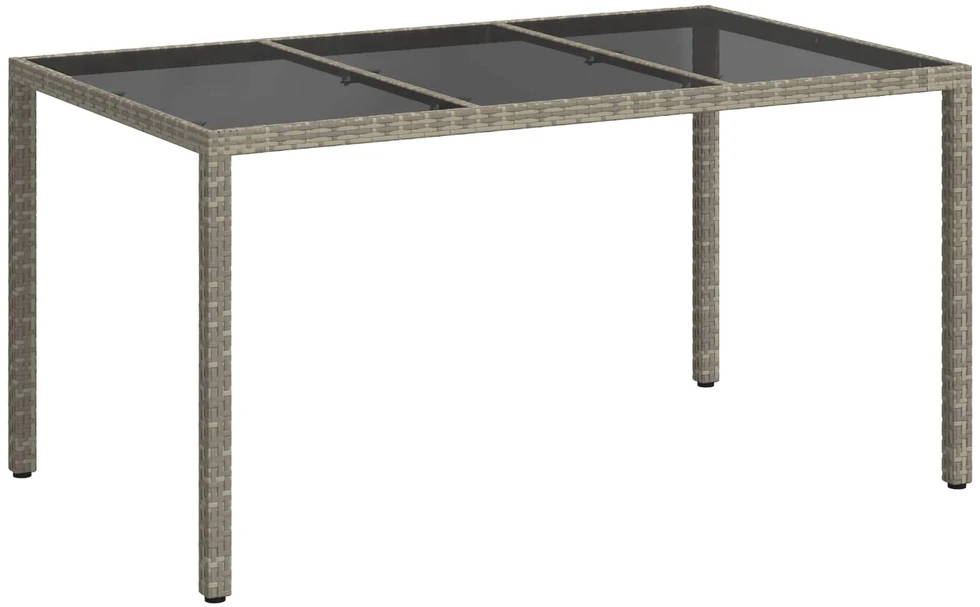 Sodo stalas Pilka 150 x 90 x 75 cm poliratanas