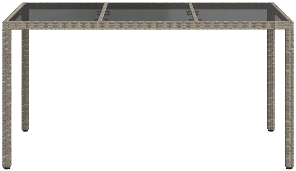 Sodo stalas Pilka 150 x 90 x 75 cm poliratanas