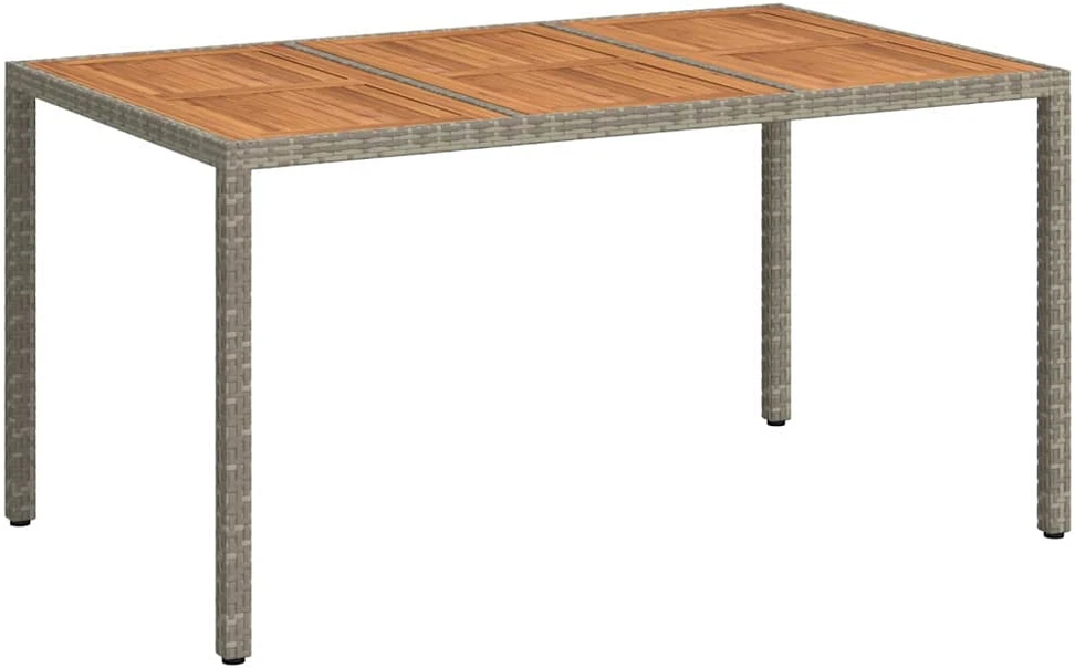 Sodo stalas Pilka 150 x 90 x 75 cm poliratanas