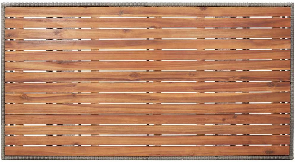 Sodo stalas, pilkas, 120x70x66cm, akacijos medienos masyvas