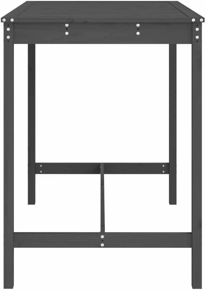 Sodo stalas, pilkas, 121x82,5x110cm, pušies medienos masyvas