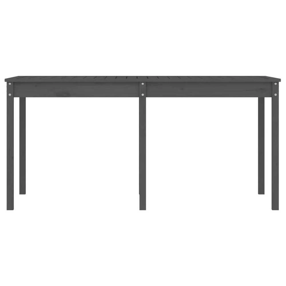 Sodo stalas, pilkas, 159,5x82,5x76cm, pušies medienos masyvas