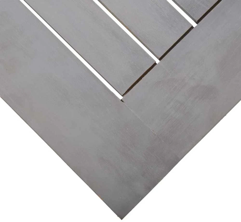 Sodo stalas, pilkas, 200x100x75cm, akacijos medienos masyvas