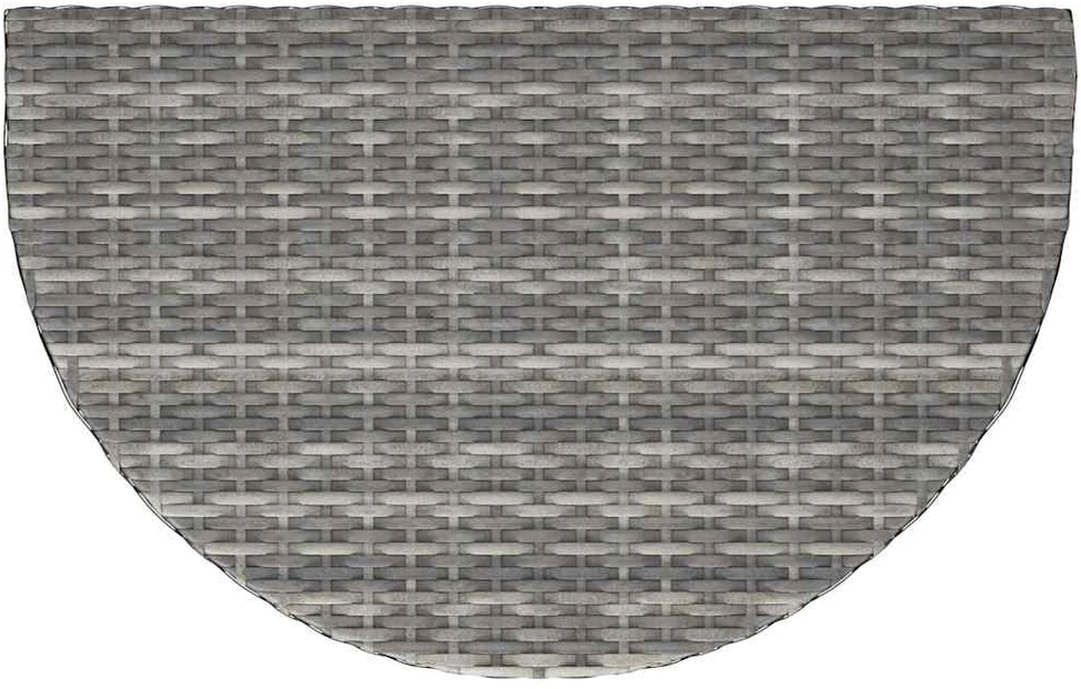 Sodo stalas, pilkos spalvos, 80x50x75cm, poliratanas