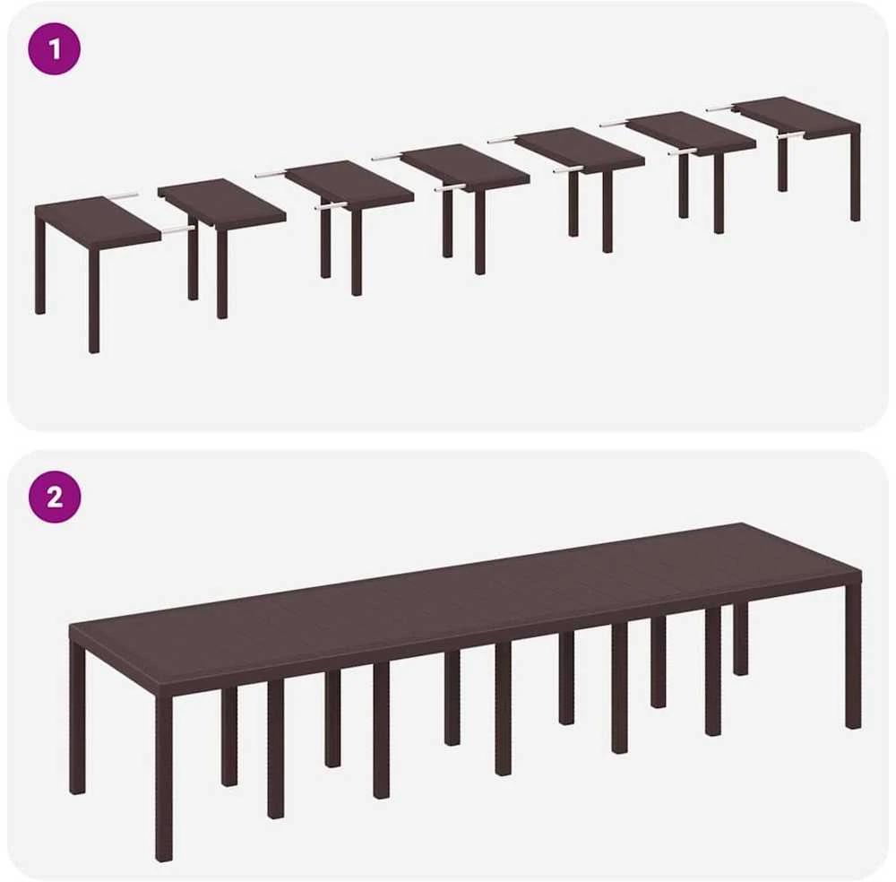 Sodo stalas Ruda 350 x 100 x 74 cm poliratanas