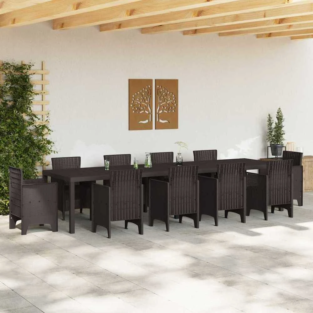 Sodo stalas Ruda 350 x 100 x 74 cm poliratanas