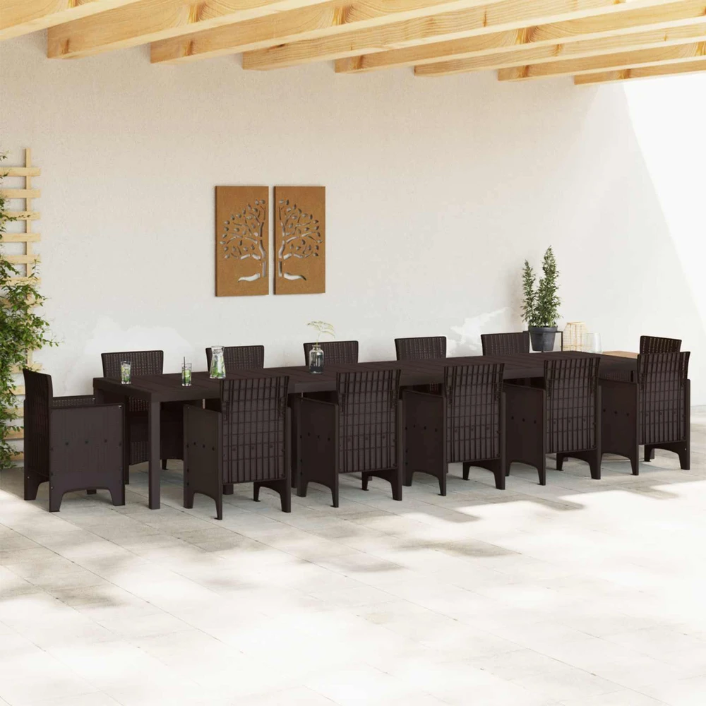 Sodo stalas Ruda 400 x 100 x 73 cm poliratanas