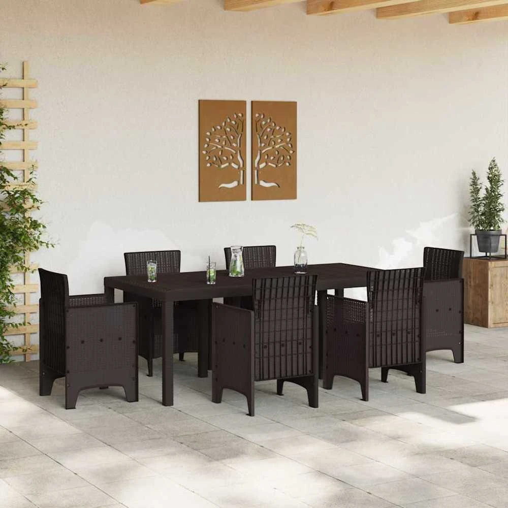 Sodo stalas Ruda 200 x 100 x 73 cm poliratanas