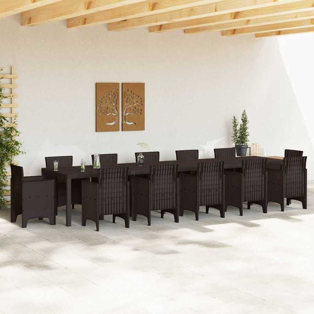Sodo stalas Ruda 400 x 100 x 73 cm poliratanas