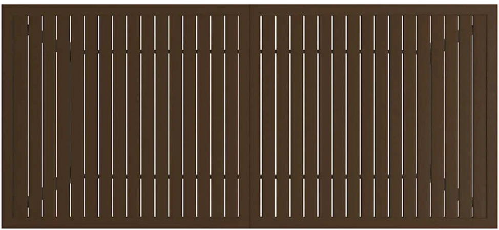 Sodo stalas, rudos spalvos, 190x80x72cm, plienas