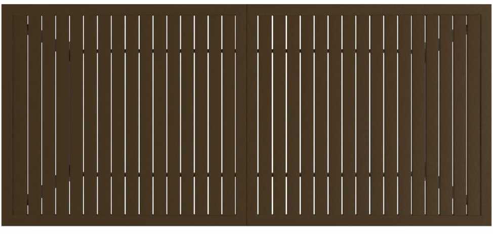Sodo stalas, rudos spalvos, 190x80x72cm, plienas