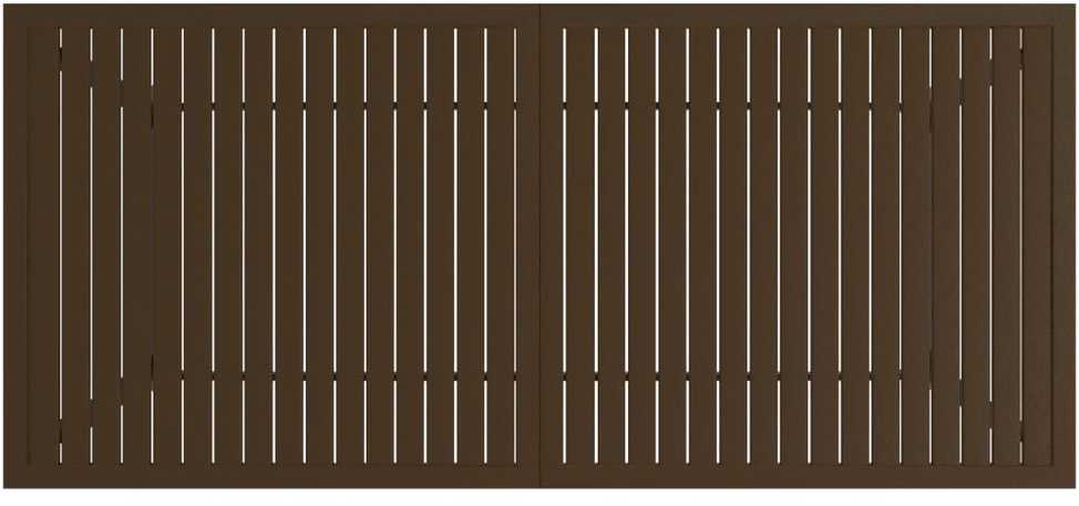 Sodo stalas, rudos spalvos, 190x80x72cm, plienas