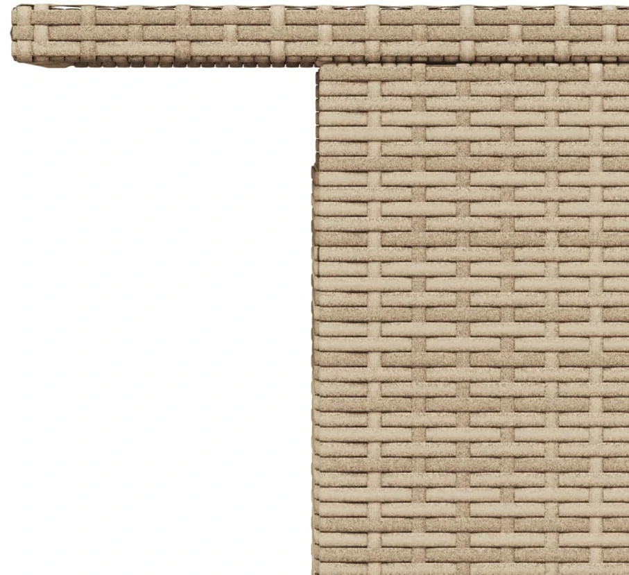 Sodo stalas, smėlio, 100x55x73cm, poliratanas/akacijos mediena