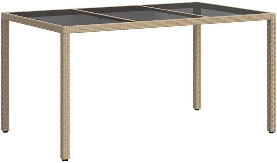 Sodo stalas Smėlio 150 x 90 x 75 cm poliratanas
