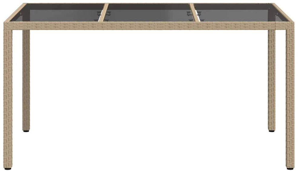 Sodo stalas Smėlio 150 x 90 x 75 cm poliratanas