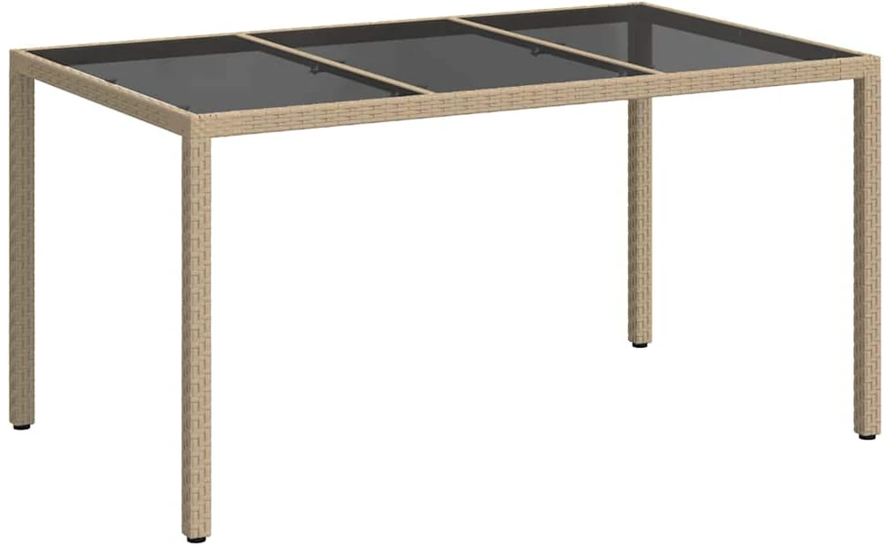Sodo stalas Smėlio 150 x 90 x 75 cm poliratanas