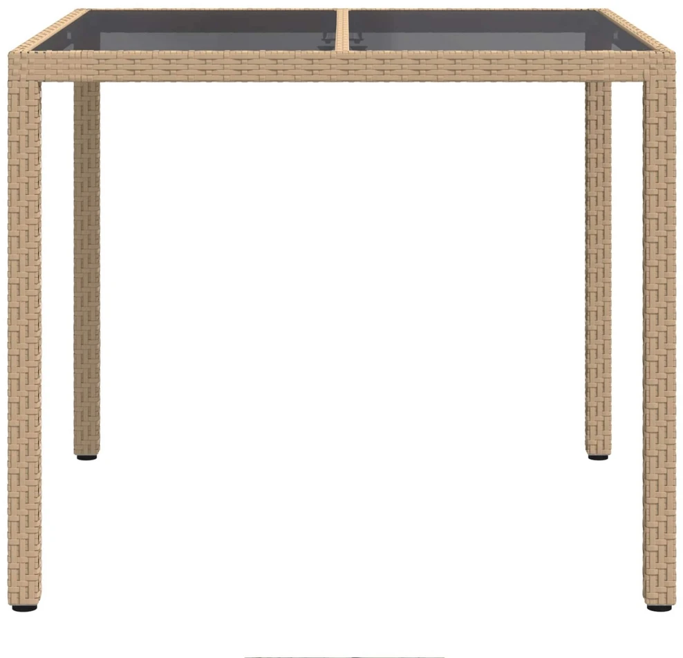 Sodo stalas Smėlio 90 x 90 x 75 cm poliratanas