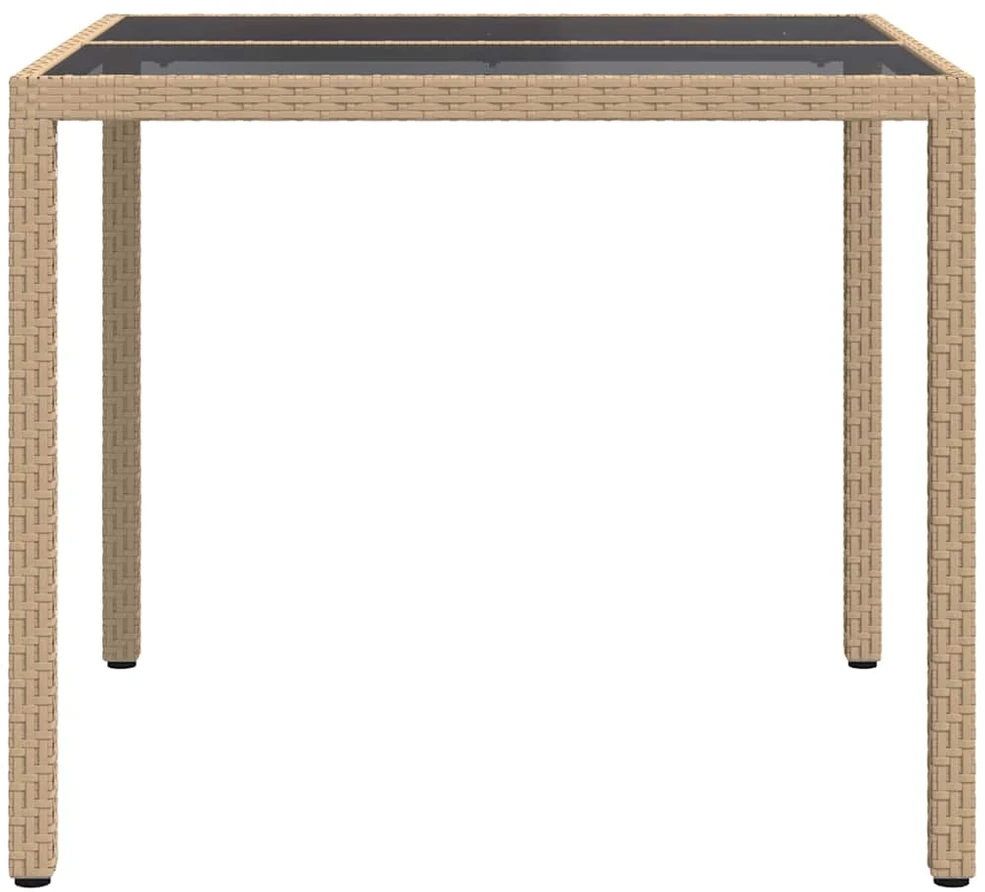 Sodo stalas Smėlio 90 x 90 x 75 cm poliratanas