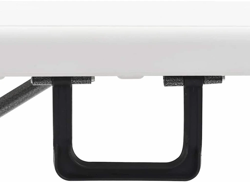 Sodo stalas su 2 suoliukais, baltas, 180cm, plienas ir HDPE