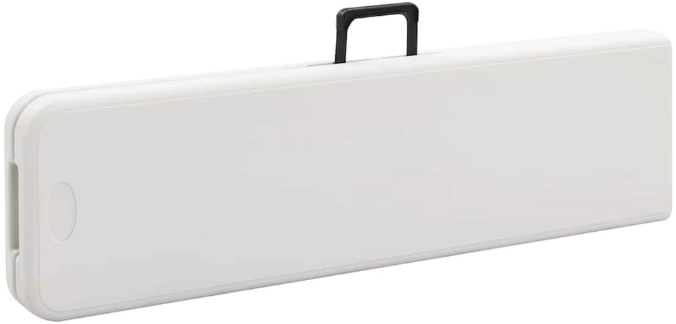 Sodo stalas su 2 suoliukais, baltas, 180cm, plienas ir HDPE