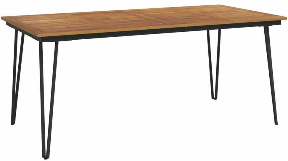 Sodo stalas su segtuko formos kojomis, 180x90x75cm, akacija