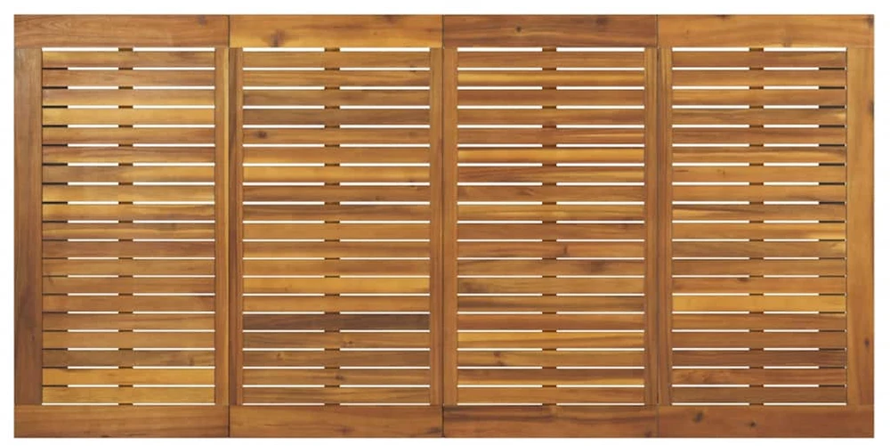 Sodo stalas su U formos kojomis, 200x90x75cm, akacijos masyvas