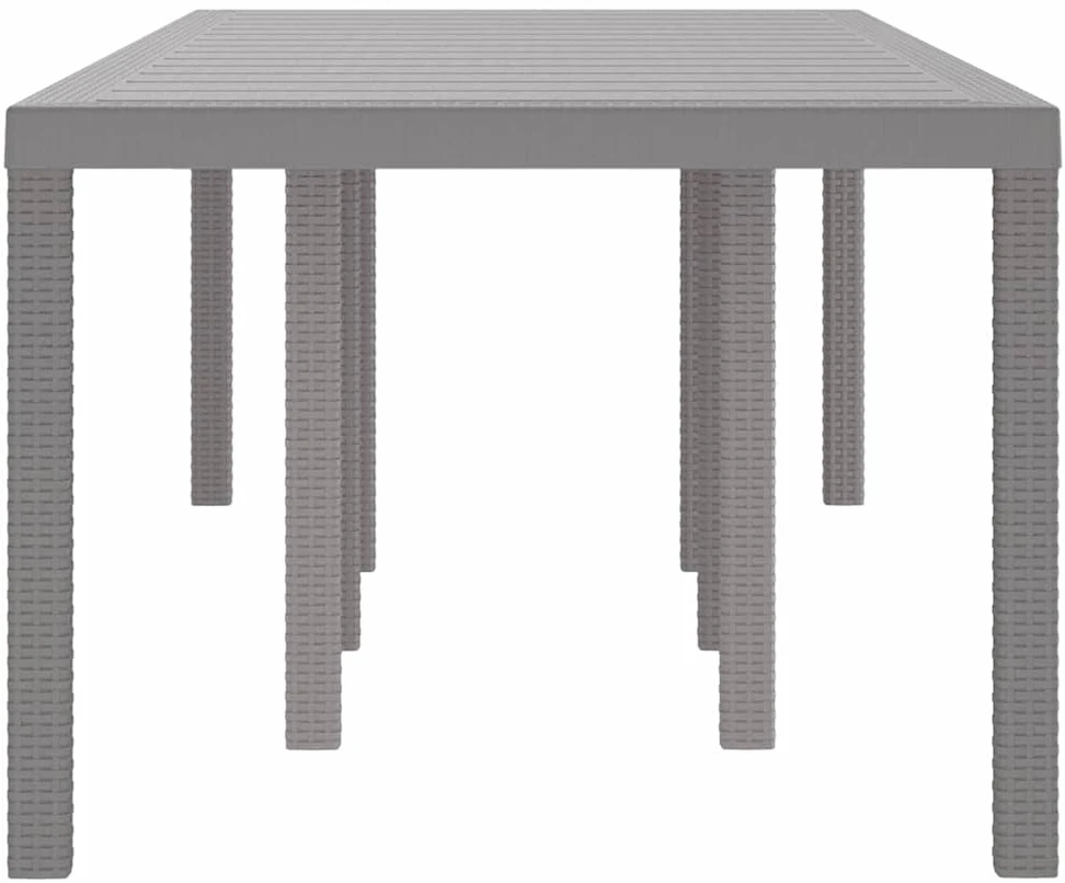 Sodo stalas Šviesiai pilka 250 x 100 x 73 cm poliratanas