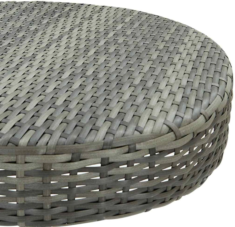 Sodo staliukas, pilkos spalvos, 60,5x106cm, poliratanas