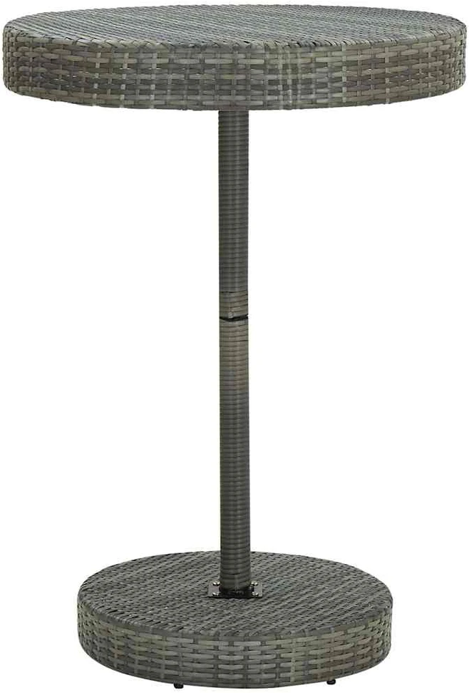 Sodo staliukas, pilkos spalvos, 75,5x106cm, poliratanas