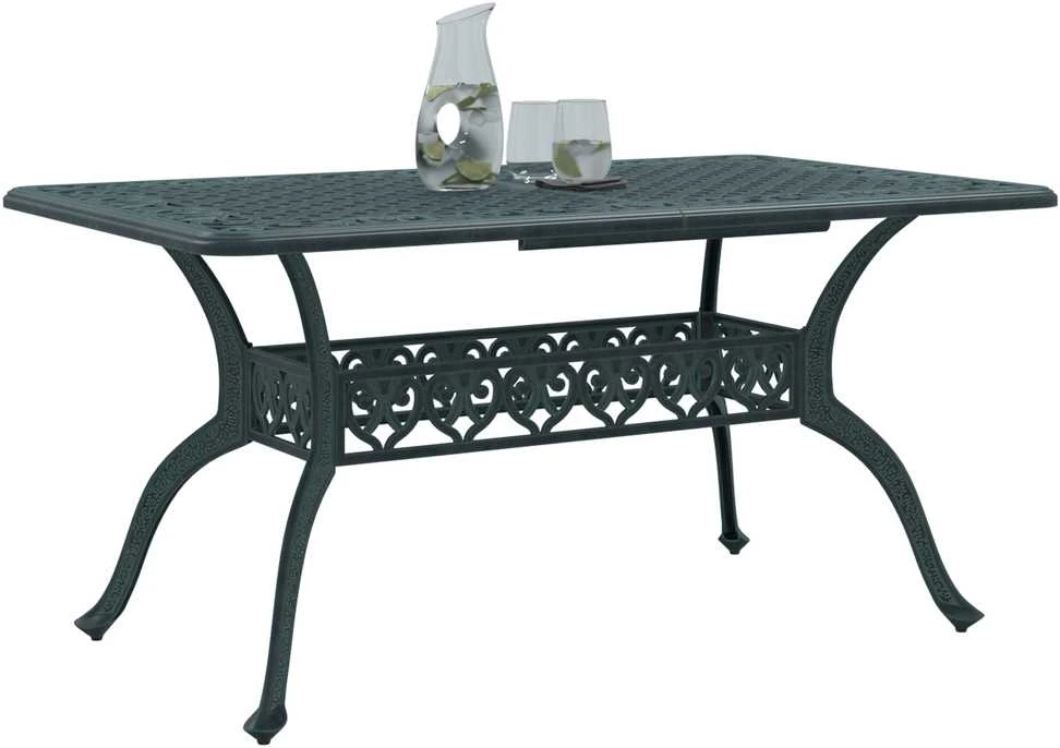 Sodo stalas Žalia 150 x 90 x 72 cm Aliuminis