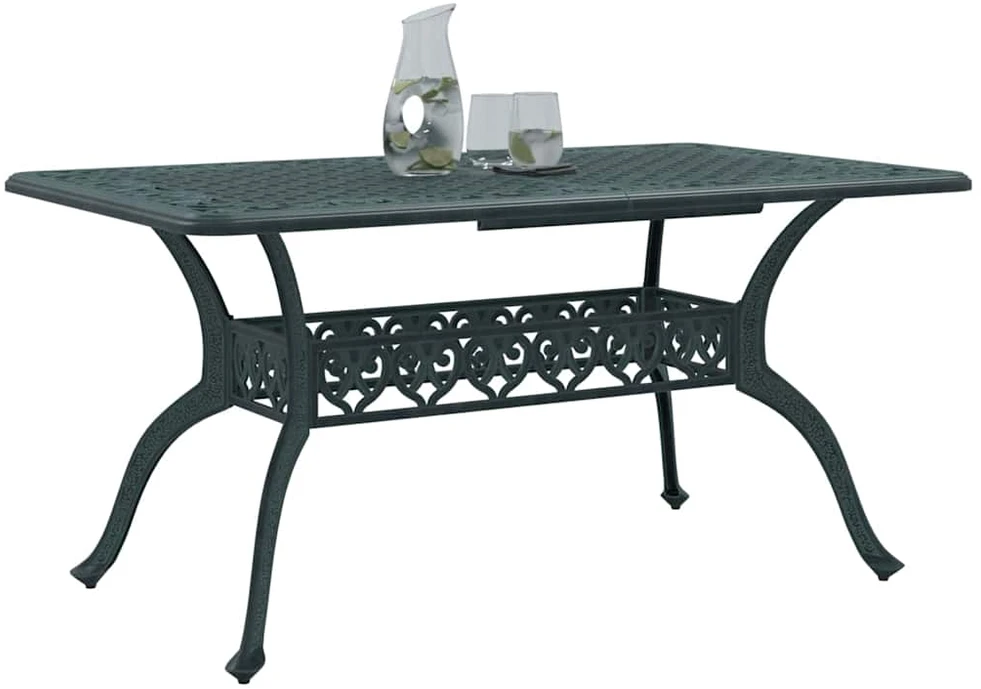 Sodo stalas Žalia 150 x 90 x 72 cm Aliuminis