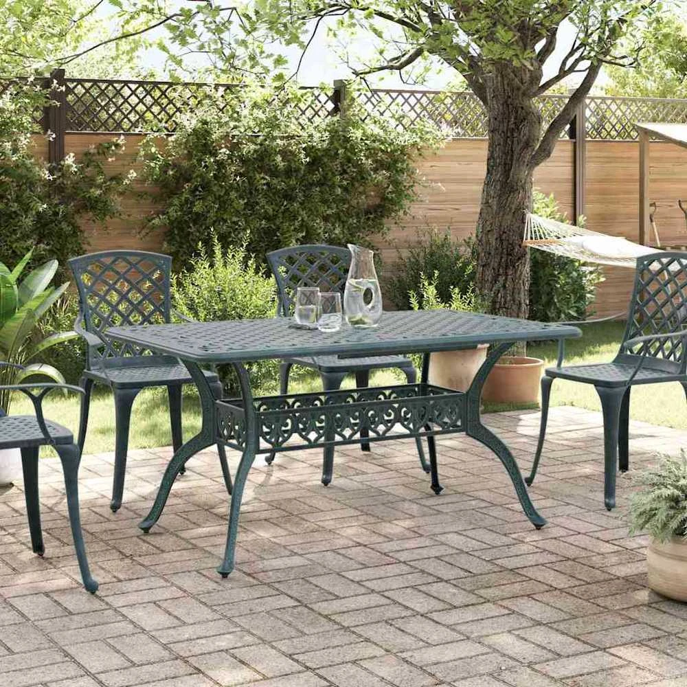 Sodo stalas Žalia 150 x 90 x 72 cm Aliuminis