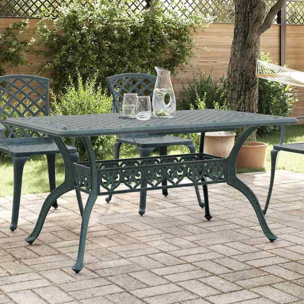 Sodo stalas Žalia 150 x 90 x 72 cm Aliuminis