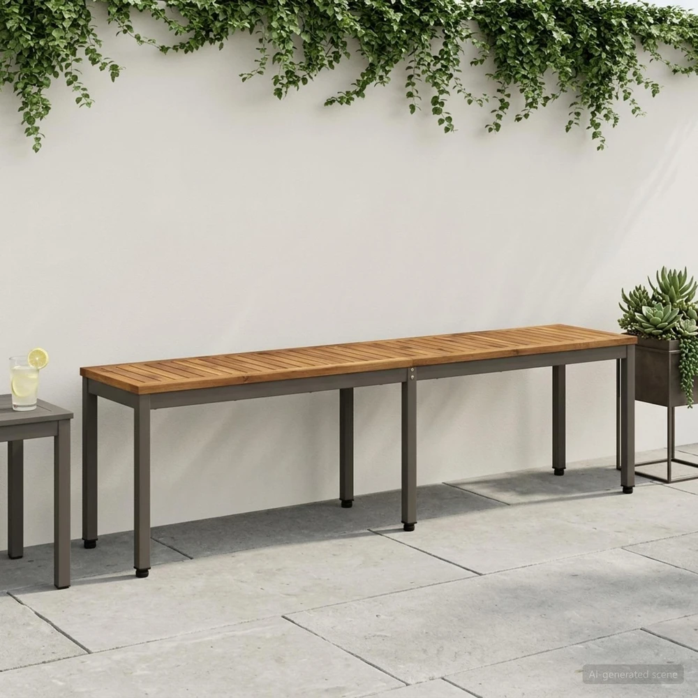 Sodo suolas 161 x 35 x 45 cm Kietos akacijos mediena