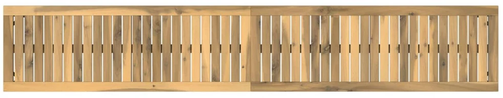 Sodo suolas 201 x 35 x 45 cm Kietos akacijos mediena Balta