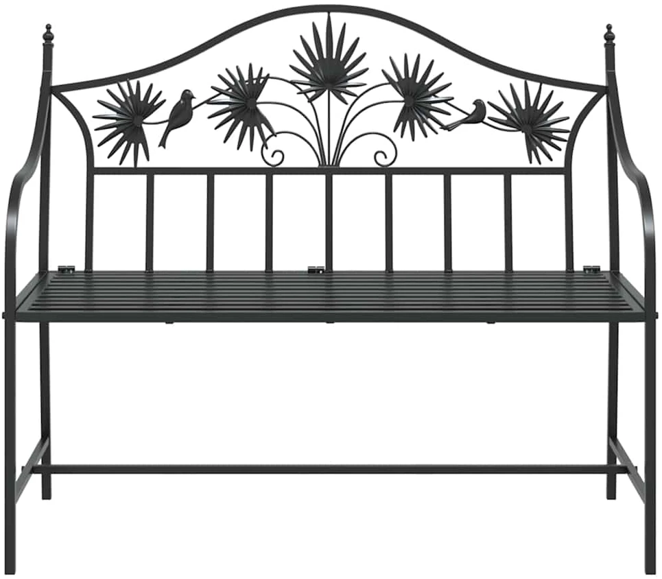 Sodo suolas Juoda 104 x 52,5 x 89 cm Plienas