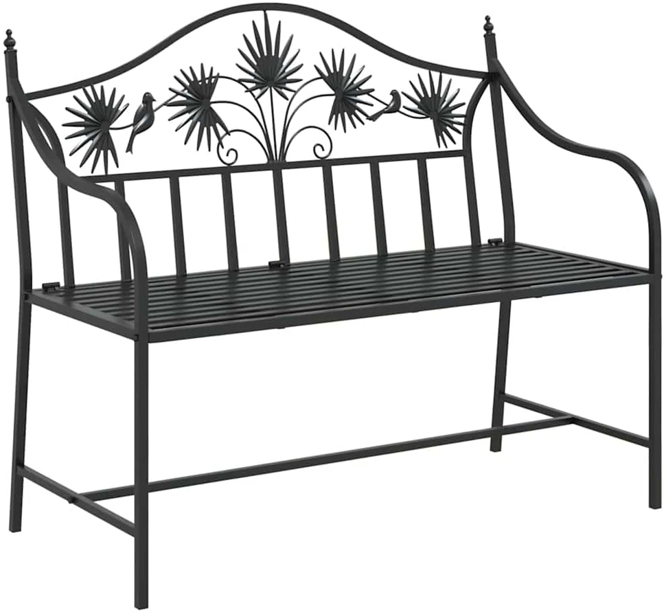 Sodo suolas Juoda 104 x 52,5 x 89 cm Plienas