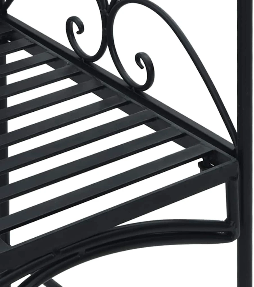 Sodo suolas Juoda 121 x 48 x 200 cm Plienas