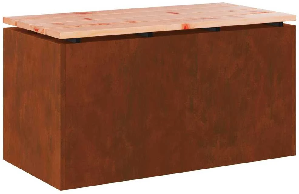 Sodo suolas 2 -Seater 80 x 40 x 43 cm Rūdijanti Stačiakampio