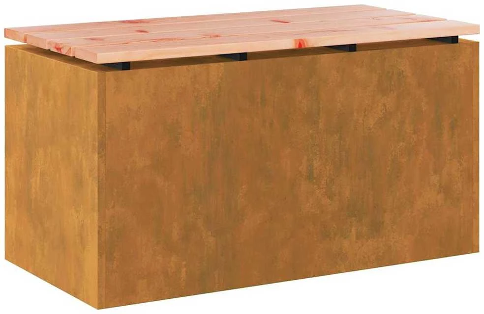 Sodo suolas 2 -Seater 80 x 40 x 43 cm Rūdijanti Stačiakampio