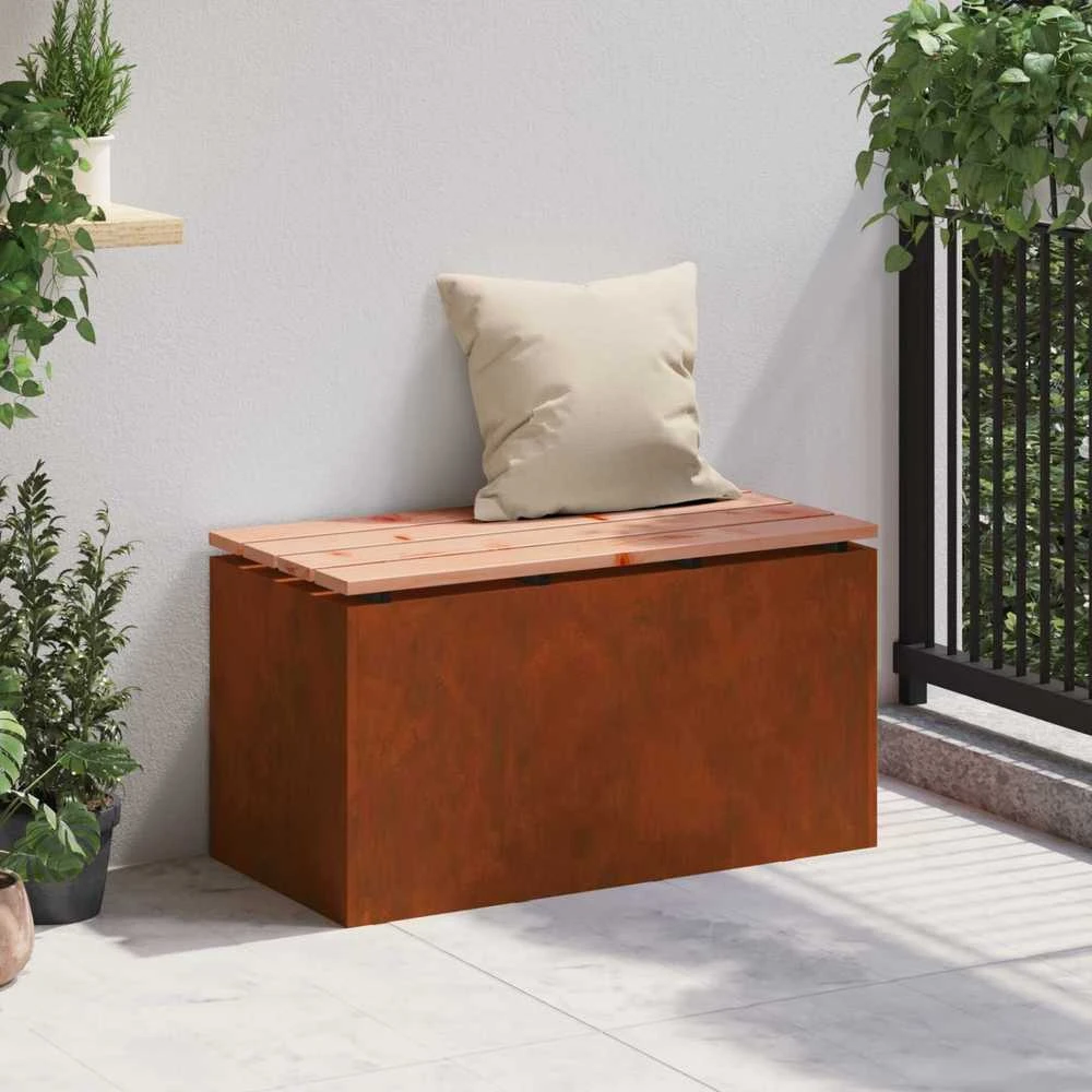 Sodo suolas 2 -Seater 80 x 40 x 43 cm Rūdijanti Stačiakampio