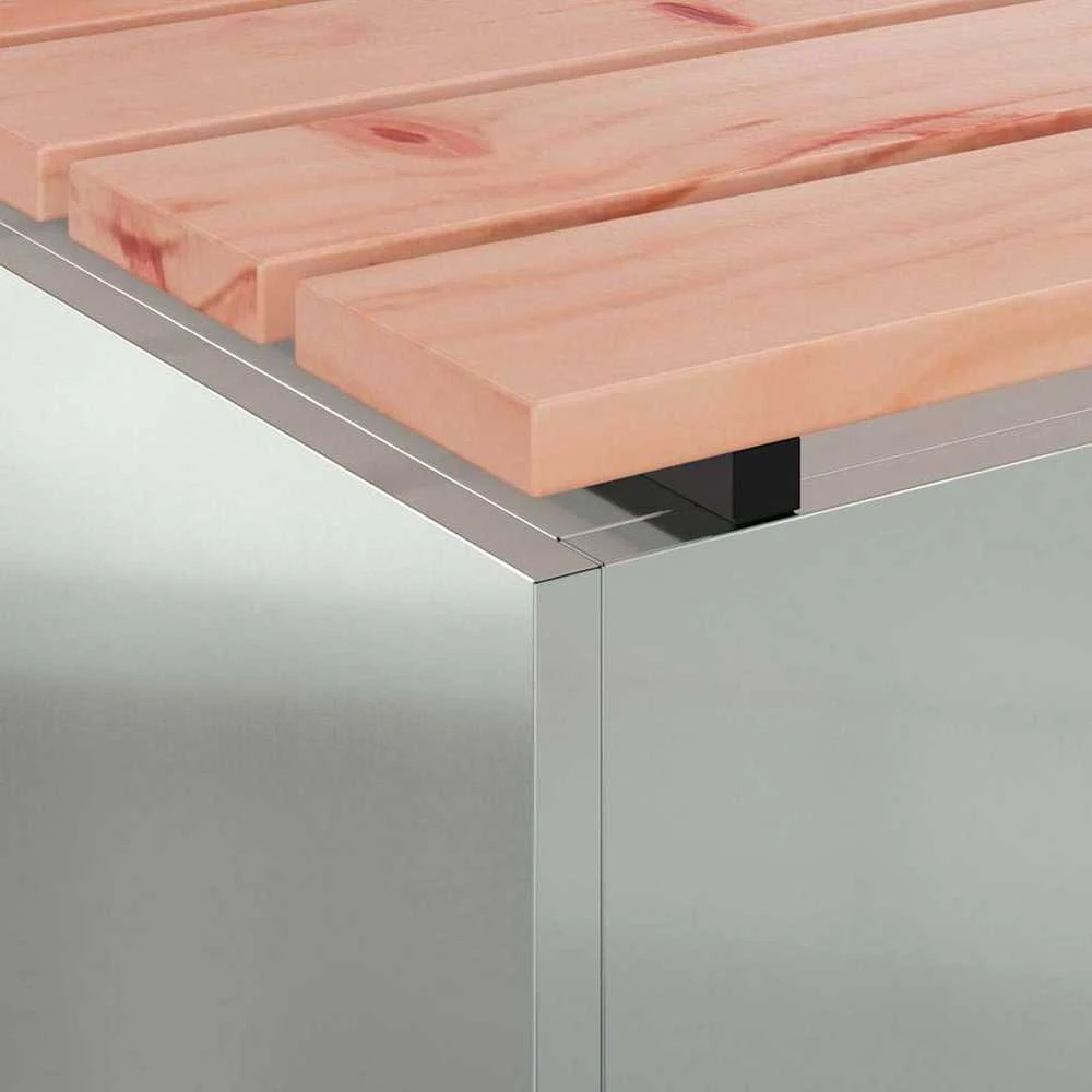 Sodo suolas Sidabro 80 x 40 x 43 cm Galvanizuotas plienas