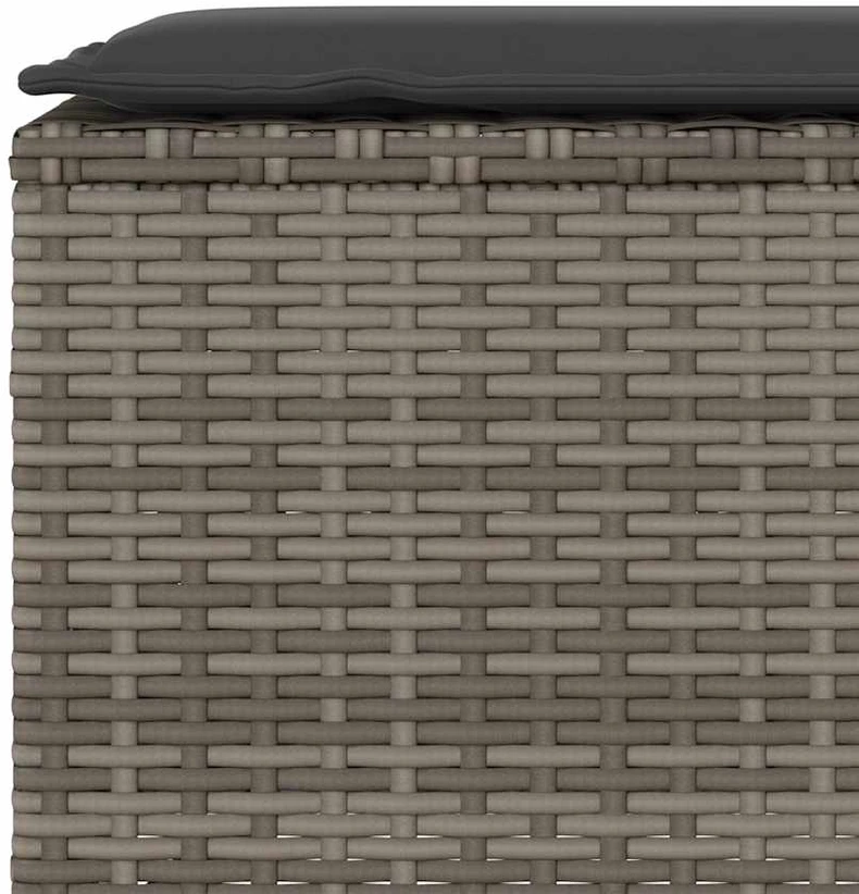 sodo suolas su pagalvėlė pilka 110x30x40,5 cm poliratanas
