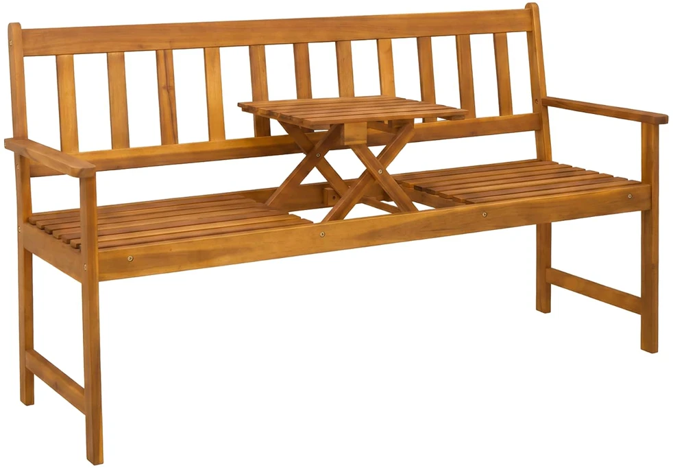 Sodo suolelis 158 x 55 x 89 cm Kietos akacijos mediena Natūrali