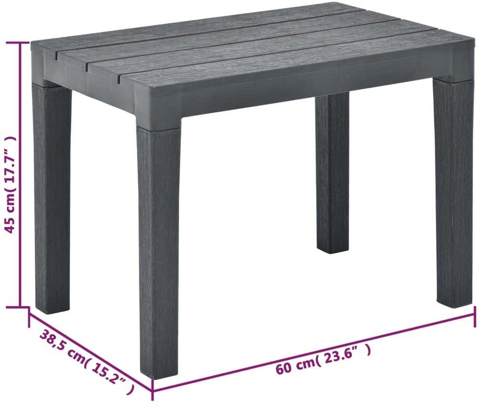 Sodo suoliukai, 2vnt., antracito spalvos, plastikas