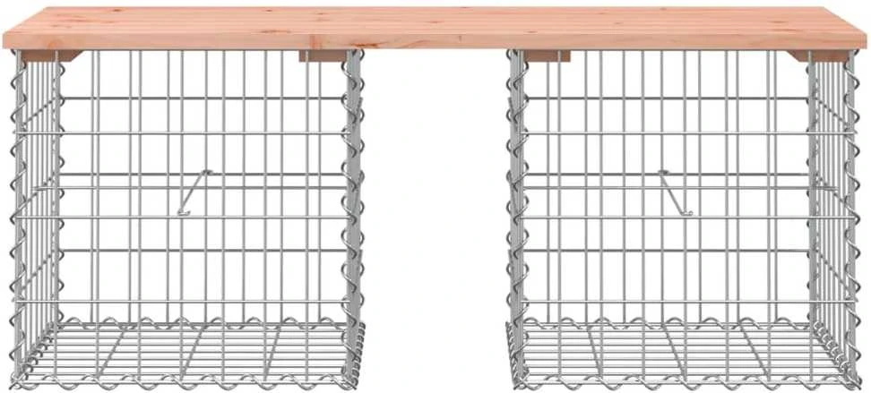 Sodo suoliukas, 103x44x42cm, douglas eglė, gabiono dizaino